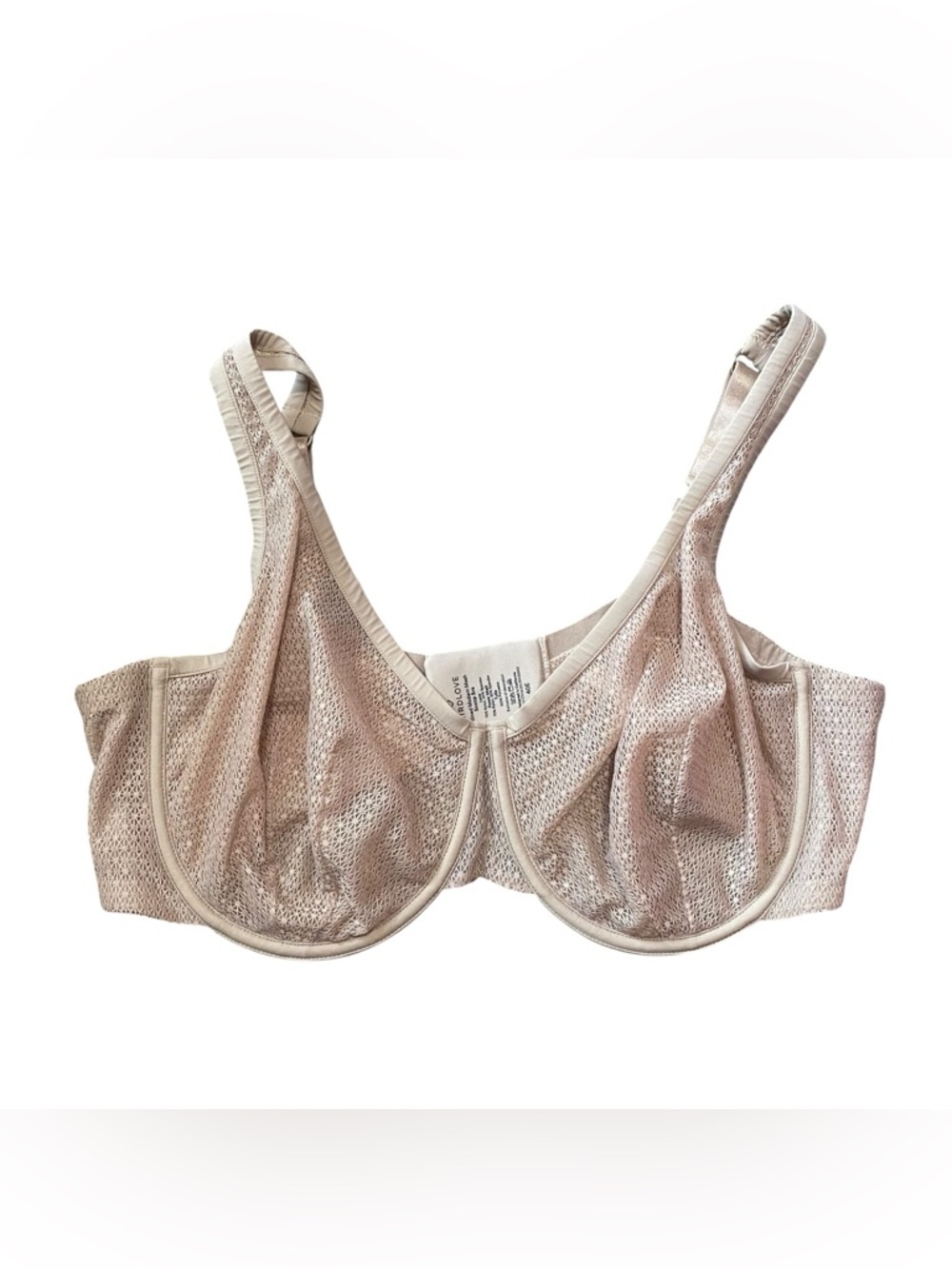 ThirdLove Tan Neutral Lace Unlined Modern Mesh Scoop Bra Size 40E